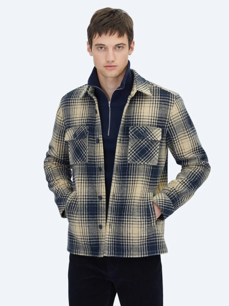 كيب قميص أزرق داكن