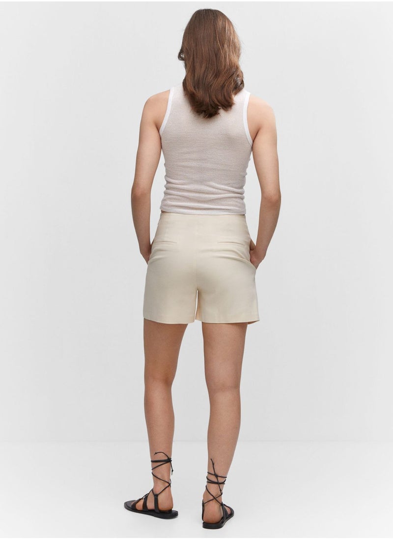 MANGO - High Waist Shorts - Image 1
