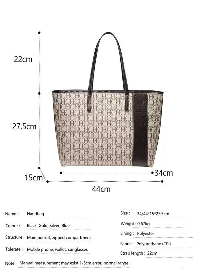 CH CH CHCH City Tote Bag In Signature PU Women's Fashion Versatile Large Capacity Large Size Handheld Shoulder Bag Tote Bag - Image 5