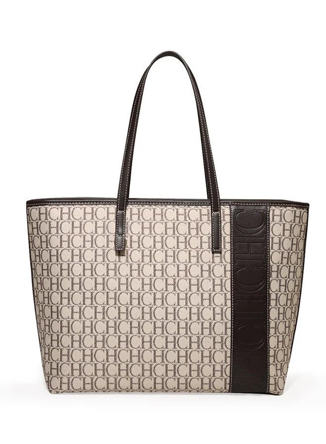 CH CH CHCH City Tote Bag In Signature PU Women's Fashion Versatile Large Capacity Large Size Handheld Shoulder Bag Tote Bag - Image 1