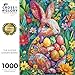Cross & Glory Cross Glory The Easter Garden Bunny 1000 Piece Jigsaw Puzzle for Adults Easter Egg Rabbit Botanical Spring Artwork Festive Seasonal Puzzle - Image 4
