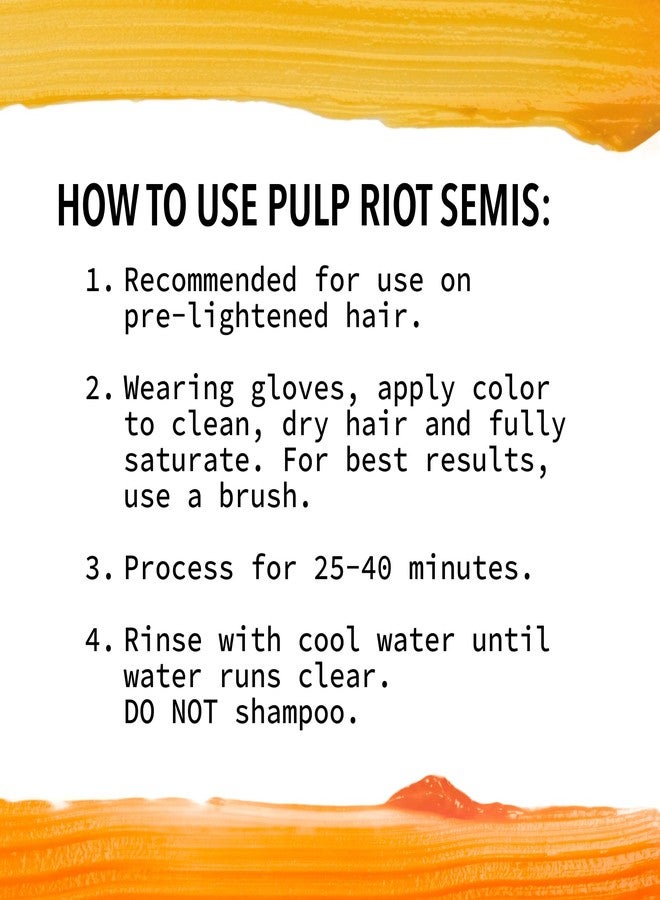 Pulp Riot Semi Permanent Hair Color Desert Canyon – Marigold with Balanced Yellow & Orange Tones, Long-Lasting Vibrancy, Anti-Overworking Formula, Vegan, Conditioner-Based, 4oz Tube - Image 4