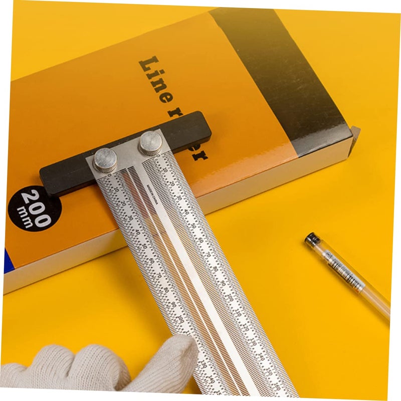 Multifunctional Stainless Steel Ruler Try Square with Precise Marking for Accurate Horizontal Lines - Image 3