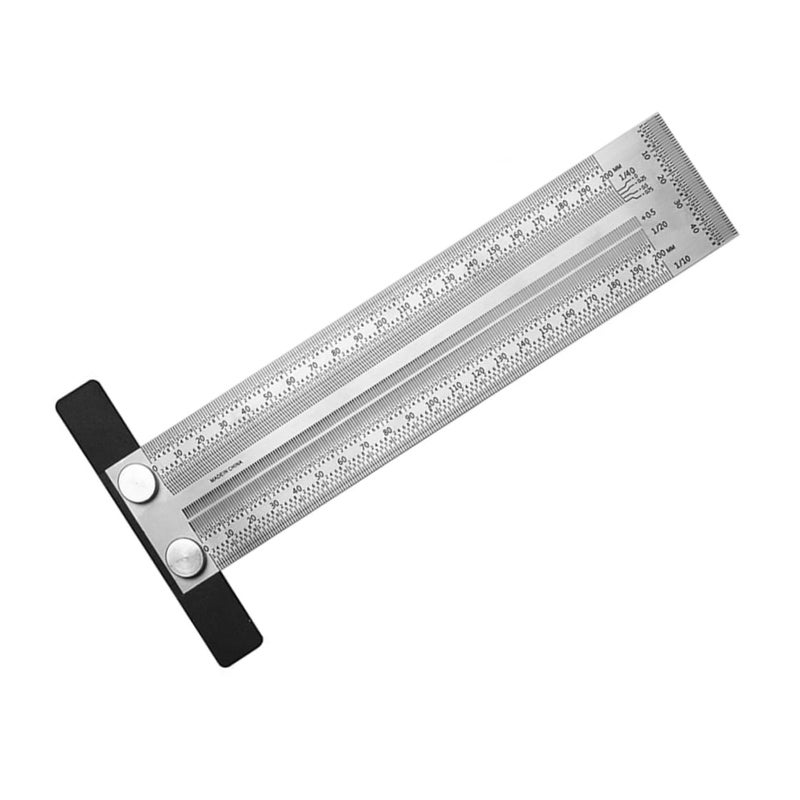 Multifunctional Stainless Steel Ruler Try Square with Precise Marking for Accurate Horizontal Lines - Image 2