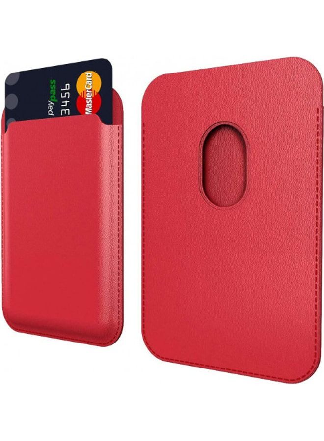 BORTONY Magnetic Card Holder For Apple iPhone 12/12 Mini/12 Pro/12 Pro Max Red - Image 1
