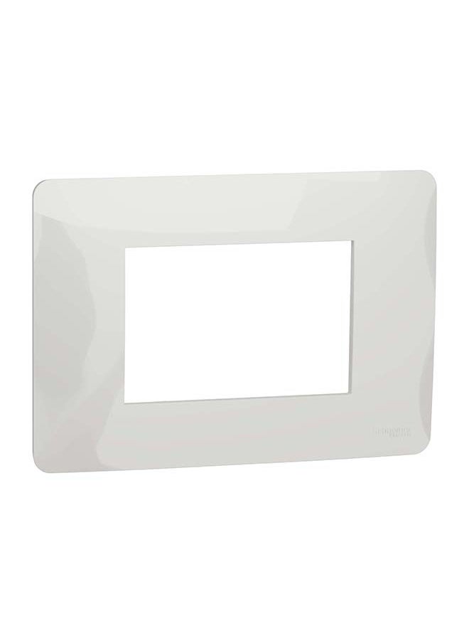 Schneider Electric Cover Frame, New Unica, 1 Gang, 3 Modules, White
