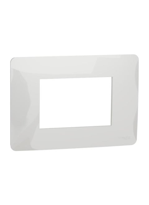Schneider Electric Cover Frame, New Unica, 1 Gang, 3 Modules, White