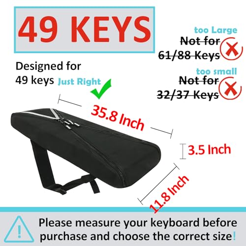 GETTOONE Electronic Keyboard Bag Piano Dust Cover Bag with Adjustable Straps Easy to Carry - Image 3