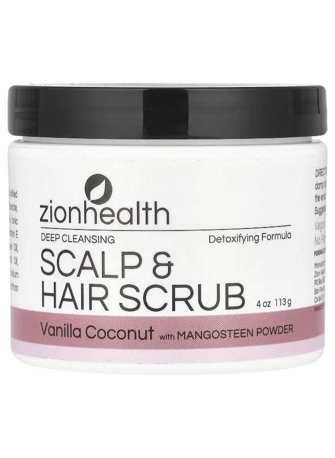 Zion Health Zion Health, Deep Cleansing Scalp & Hair Scrub, Vanilla Coconut, 4 oz (113 g)  - Image 1