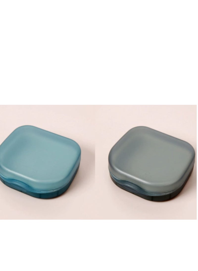 DIOTTI Retainer Case, 2-Pack Orthodontic Mouth Guard Cases with Magnetic Closure, Hinged Lid & Built-in Mirror – Portable Dental Storage Box  - Image 1