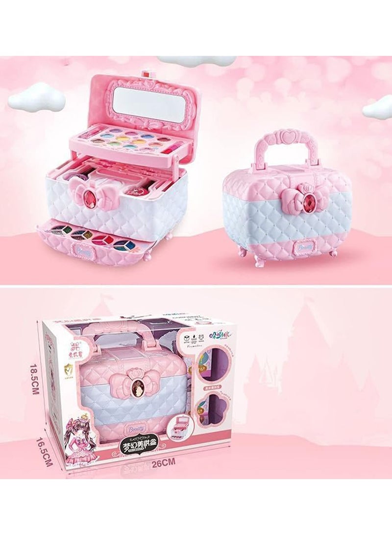 Kids Makeup Toy Kit for Girls Washable Pretend Real Cosmetic Safe & Non-Toxic Make-Up Toys for 3-12-Year-Old Kids - Image 3