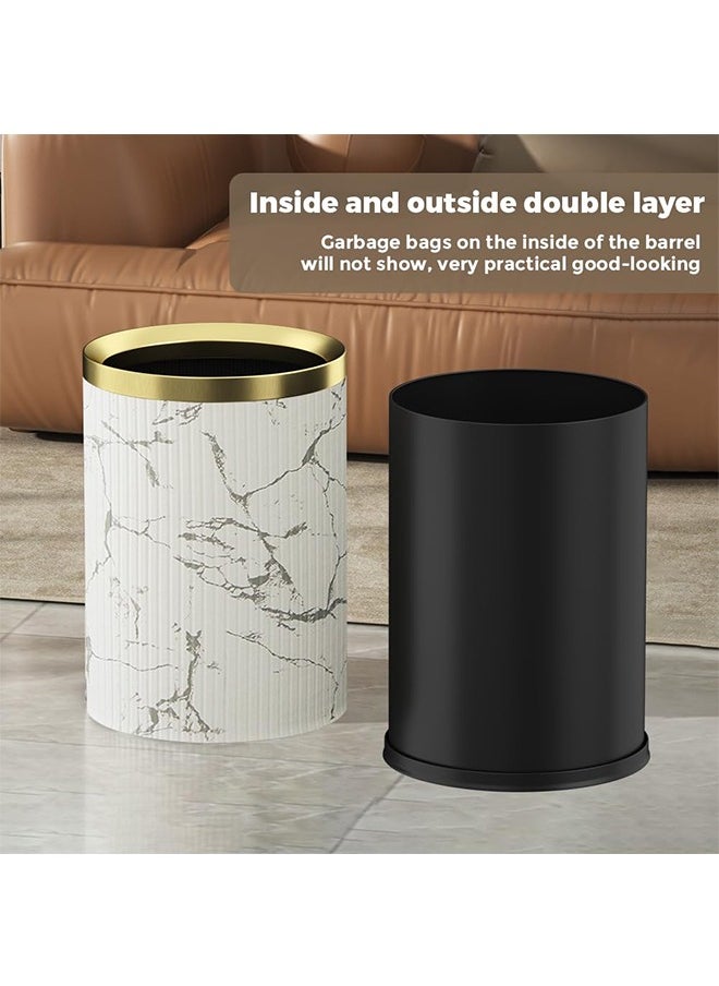 JCB CHIC - Garbage Bin, Bathroom Wastebasket, Plastic Large capacity Trash Can, Living Room Kitchen Bathroom Round Waste Bin 12L - Image 1