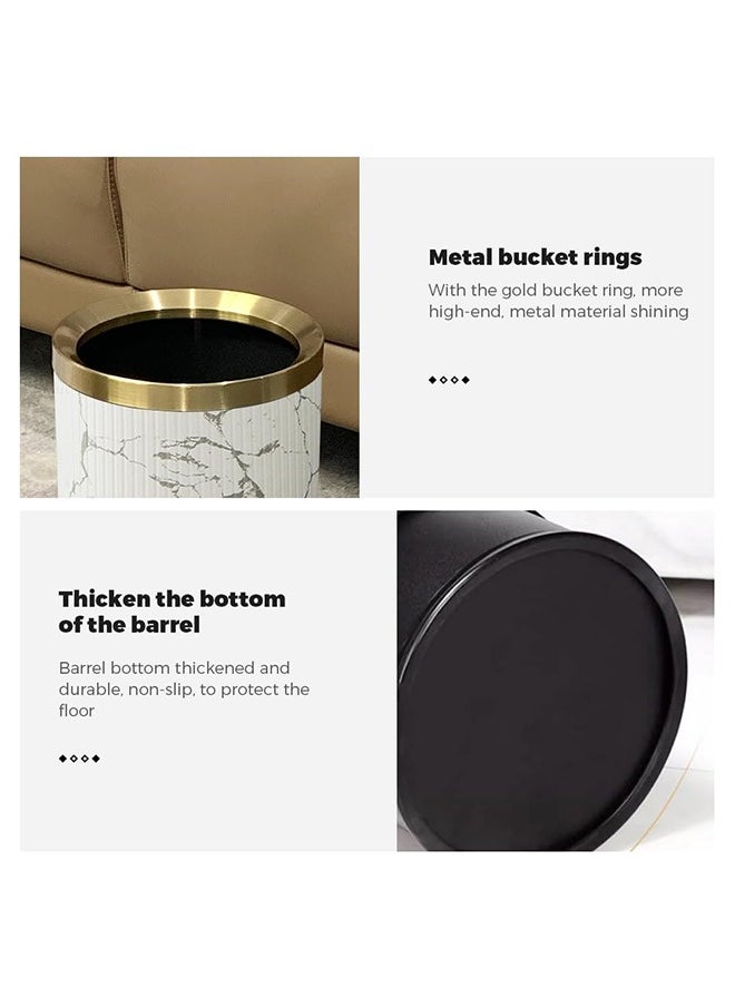 JCB CHIC - Garbage Bin, Bathroom Wastebasket, Plastic Large capacity Trash Can, Living Room Kitchen Bathroom Round Waste Bin 12L - Image 1
