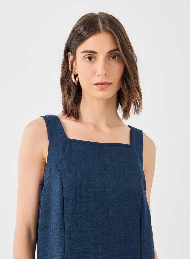 Take Two Solid Square Neck Top and Pants Co-Ords - Image 3