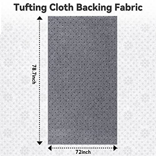 Pllieay 72x78.7 Inch Non Slip Final Backing Cloth, Vinyl Primary Tufting Cloth Backing Fabric, Non Slip Pad with Plum Blossom Pattern for Carpets Rug Tufting Gun Cushion Punch Needle - Image 2