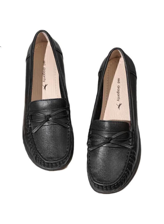 RED DRAGONFLY Hongqingting Casual Mom Shoes, Spring And Summer Slip-On Women'S Flats, Breathable Soft Sole, Comfortable Flat Heel Women'S Shoes, Wtb23310, Black, Size 39 - Image 2