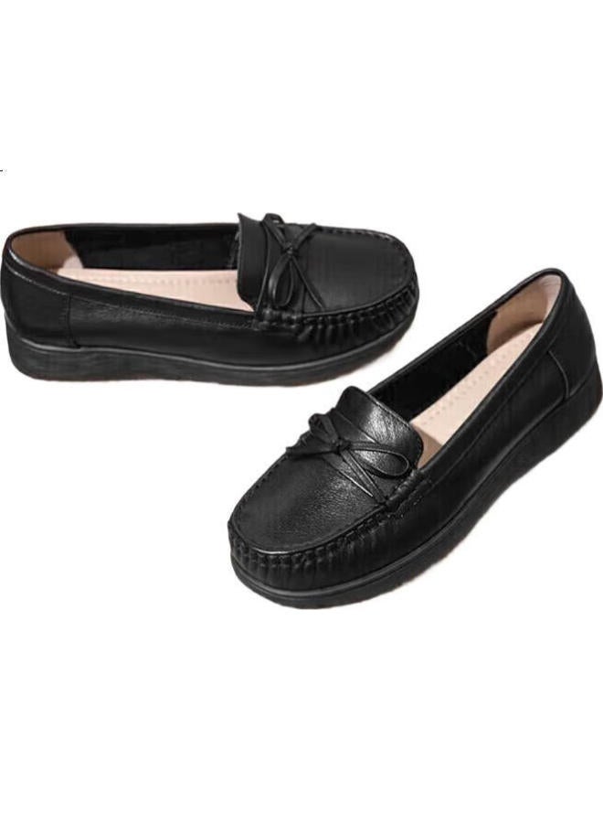 RED DRAGONFLY Hongqingting Casual Mom Shoes, Spring And Summer Slip-On Women'S Flats, Breathable Soft Sole, Comfortable Flat Heel Women'S Shoes, Wtb23310, Black, Size 39 - Image 3