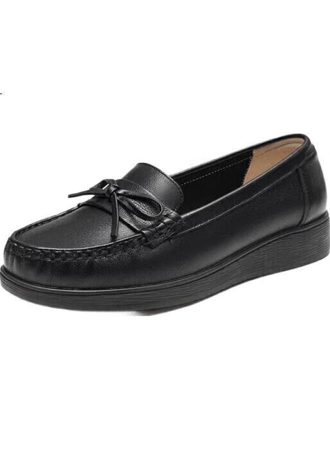 RED DRAGONFLY Hongqingting Casual Mom Shoes, Spring And Summer Slip-On Women'S Flats, Breathable Soft Sole, Comfortable Flat Heel Women'S Shoes, Wtb23310, Black, Size 39 - Image 1