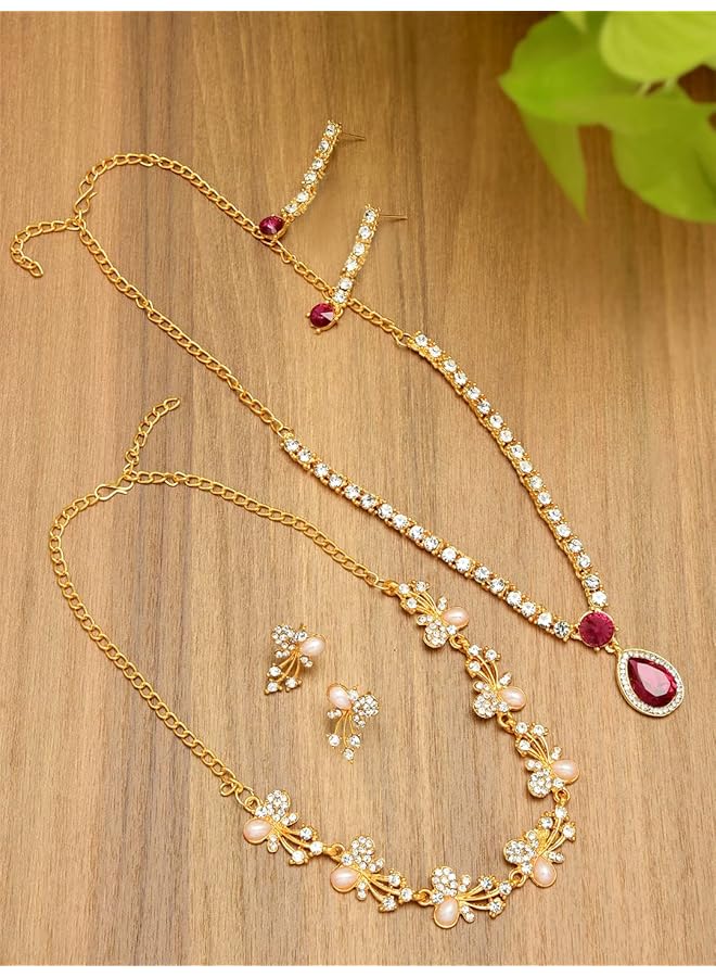 erorex Jewelery Set For Women Golden Zpfk6505 - Image 2