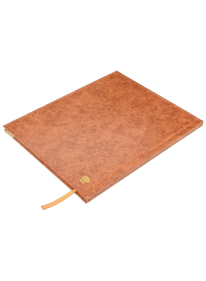 FIS 2025 Executive Diary  Arabic/English/French Vinyl Padded Sewn Cover (1-Week at a Glance) Brown - FSDI35AE25BR - Image 5