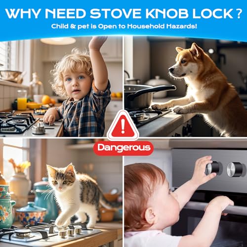 AIRSHOOTER Stove Knob Safety Covers for Child, Gas Stove Knob Locks (5 Pack) - Image 2