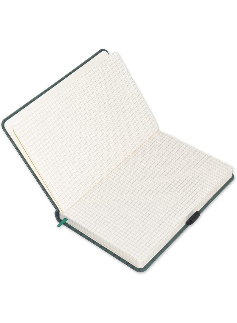 FIS دفتر تنفيذي FIS®، حجم 13x21 سم، 96 ورقة 5 مم مربع مع نافذة PU مرنة تصميم أخضر 1 -FSNBEX5M1321GR1 - Image 2