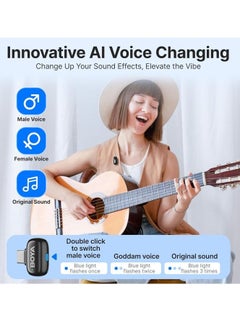 BOYA Boya Mini-12 Wireless Microphone for iPhone/Android/PC/Tablets with USB C/Lightning Plug, MFi Certified, Noise Reduction, AI Voice Changer, 30H Battery Life with Charging Case for Video Recording Podcast  - Image 4
