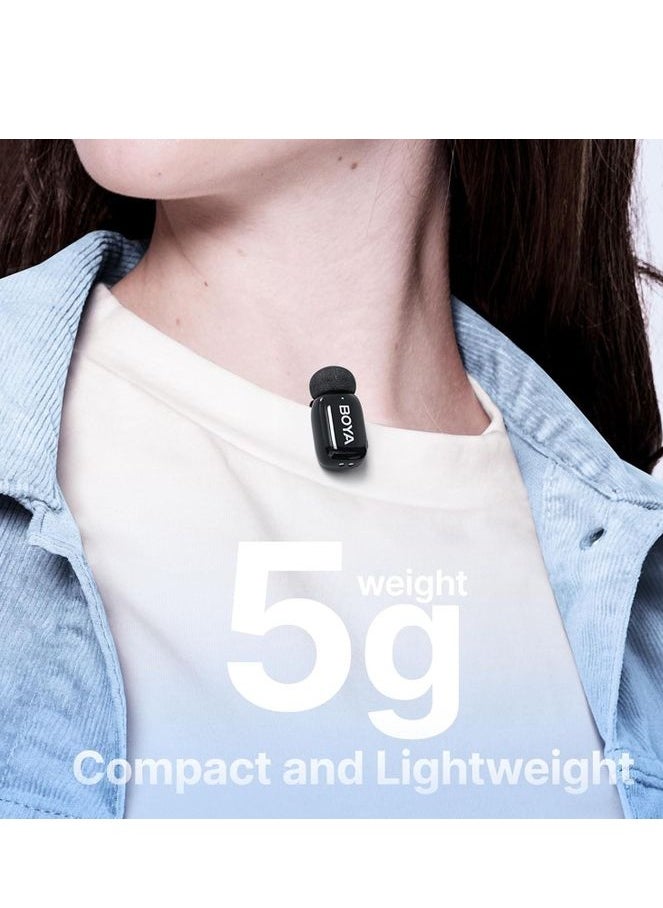 بويا ميكروفون لاسلكي Boya Mini-12 لأجهزة iPhone/Android/PC/الأجهزة اللوحية مع قابس USB C/Lightning، معتمد من MFi، تقليل الضوضاء، مغير صوت AI، عمر بطارية 30 ساعة مع حافظة شحن لتسجيل البودكاست والفيديو  - Image 5