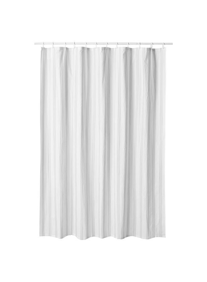 erorex Shower curtain, white/grey, 180x200 cm - Image 1