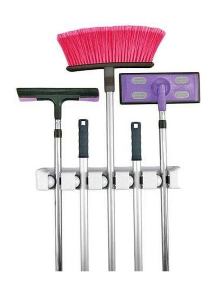 صوجي حامل ممسحة ومكنسة يثبت على الحائط رمادي 33 x 6.5سنتيمتر - Image 2