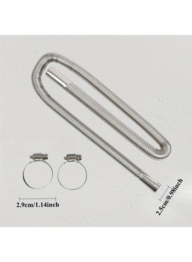 Professional RV Heater Exhaust Kit Silencer Model 2 5 Inch OD Stainless Steel Pipe Flexible Hose - Image 2