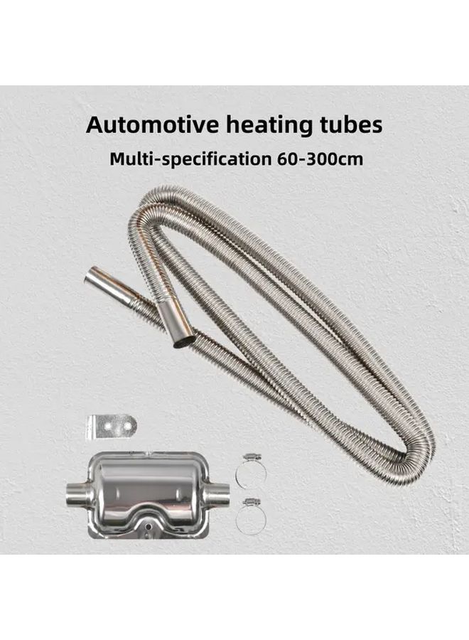 Professional RV Heater Exhaust Kit Silencer Model 2 5 Inch OD Stainless Steel Pipe Flexible Hose - Image 1
