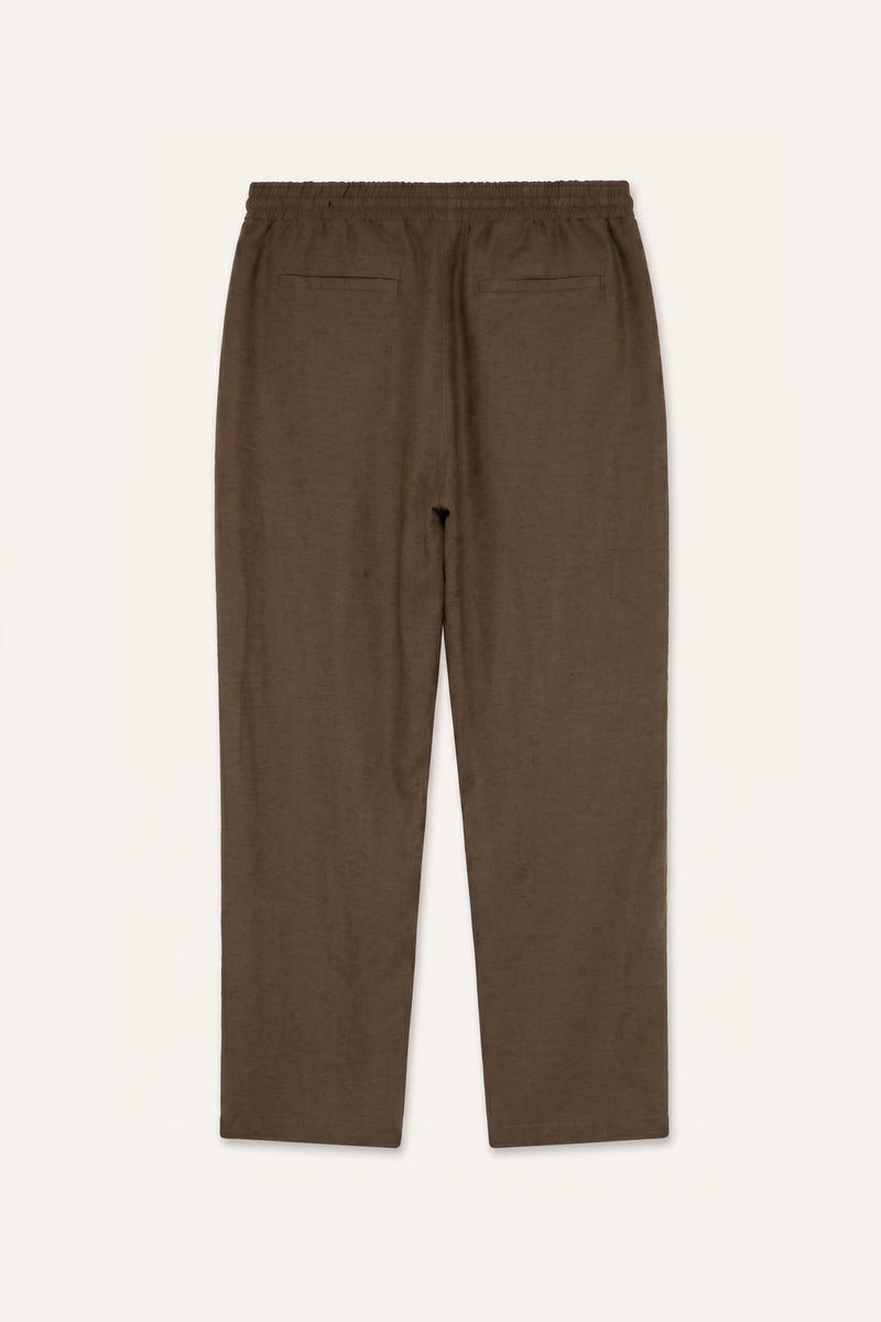 DeFacto Green Man Straight Fit Elastic Waist Kaki Trousers Casual - Image 2