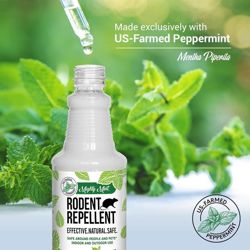 Mighty Mint Peppermint Oil Rodent Repellent Spray – Natural Indoor & Outdoor Control for Mice and Rats – Plant-Based, Extra-Strong Formula - 16 oz (Pack of 2) - Image 5
