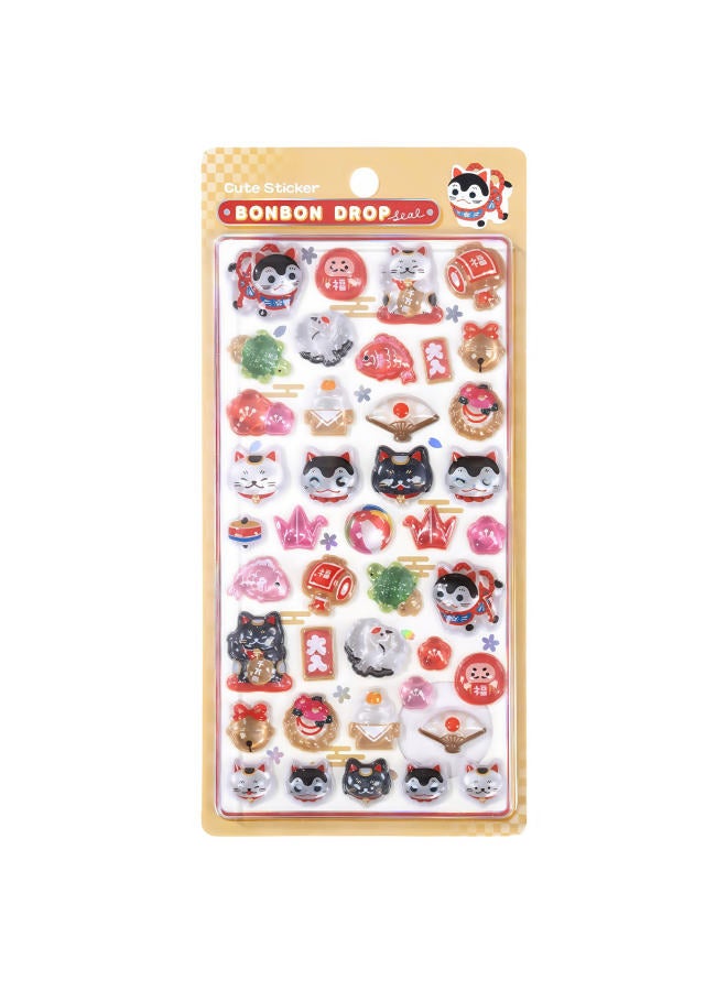 Flash Hot Shimmer Stickers 3d Relief Stickers Solid Children's Cartoon Animal Crystal Phone Case Decorations - Image 1