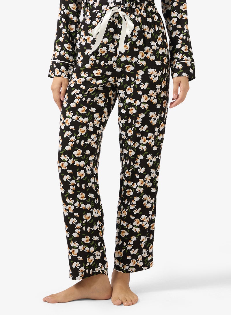 Ginger Floral Button Down Shirt & Pyjama Set - Image 4