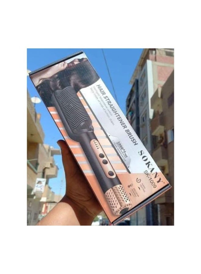 sokany Thermal Hair Straightening Brush Thermal Comb 1080F SK 1009 Hair Straightener High Temperature: Allows you to reach high temperatures for effective and fast hair styling Multi-Color - Image 2