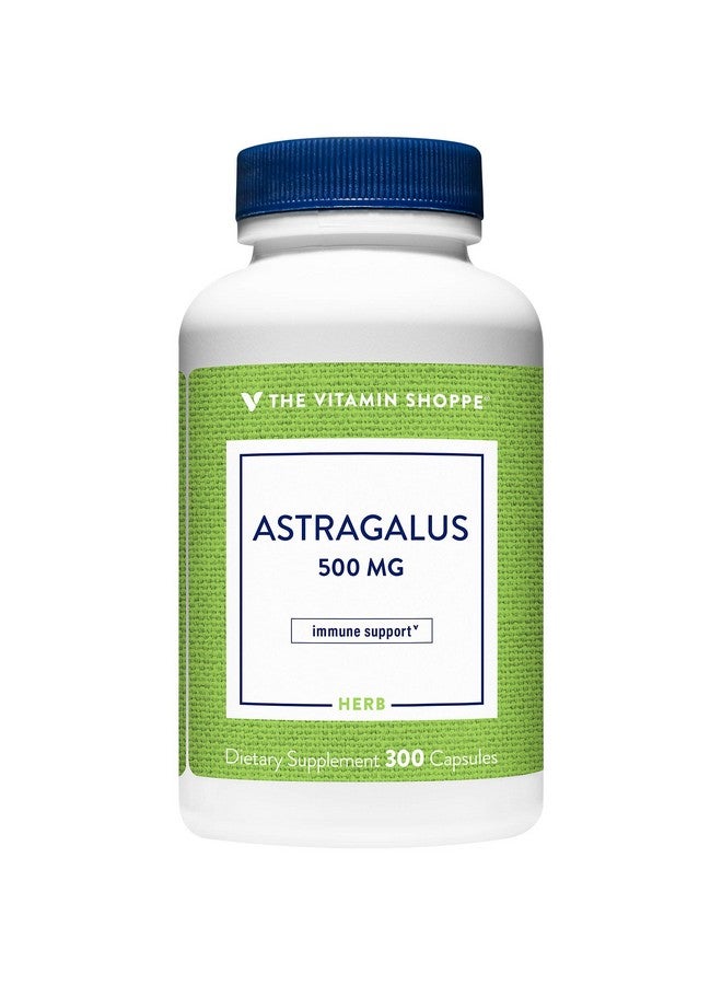 The Vitamin Shoppe Astragalus (Root) 500mg - Herbal Supplement to Support The Immune System & Body's Natural Defenses - Helps Build Stamina, Energy & Vitality (300 Capsules) - Image 1