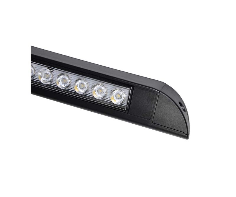 Raycharm 10" RV Camper LED Awning Porch Utility Light Fixture, 40° Down Angle Beam, 6000K Cool-White Super Bright, 12V/24V DC, High Light-Output Low Ampere Draw, Plastic Housing Black Finish, 2-Pack - Image 5