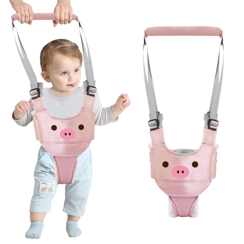 Ocanoiy Ocanoiy Baby Walking Harness Handheld Baby Walker Assistant Belt Adjustable Toddler Infant Walker Safety Harnesses Standing Up Walking Learning Helper with Detachable Crotch for 924 Month Pink Pig 