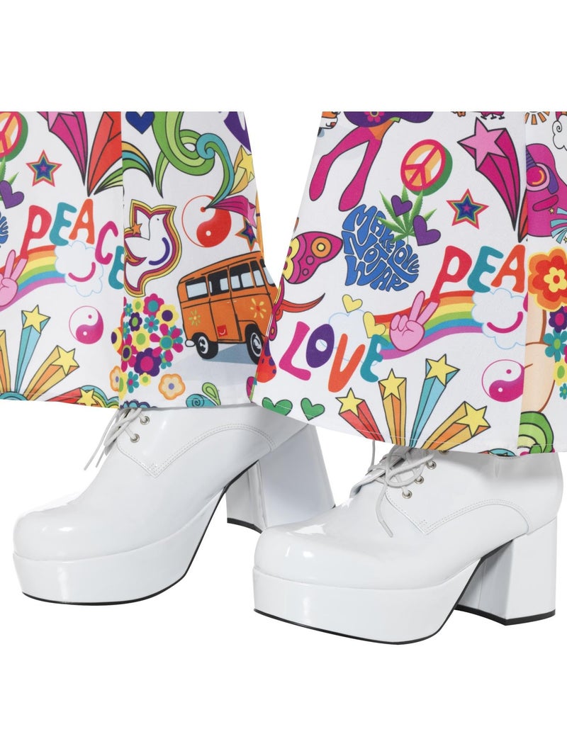 Smiffys 70s Mens Platform Shoes, Size UK 9/ US 10 (M) - Image 1