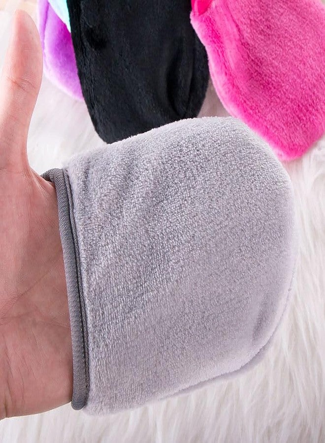 VIVITO 7-in-1 Facial Cleansing Mitt Set | Reusable Microfiber Makeup Remover Cloths & Exfoliating Mitts | Washable Chemical-Free Face & Eye Wipes | Eco-Friendly Skincare Tool for Women, Sensitive & Acne-Prone Skin (Multicolor, 4 Set (7 Mitts)) - Image 3