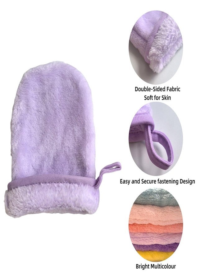 VIVITO 7-in-1 Facial Cleansing Mitt Set | Reusable Microfiber Makeup Remover Cloths & Exfoliating Mitts | Washable Chemical-Free Face & Eye Wipes | Eco-Friendly Skincare Tool for Women, Sensitive & Acne-Prone Skin (Multicolor, 4 Set (7 Mitts)) - Image 2