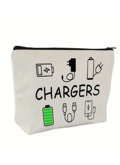 LANGMANNI Canvas Charger Organizer Pouch - Hypoallergenic, Non-Waterproof Electronic Accessory Case - Unisex Travel Cable and USB Bag Storage  - Image 5