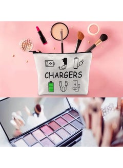 LANGMANNI Canvas Charger Organizer Pouch - Hypoallergenic, Non-Waterproof Electronic Accessory Case - Unisex Travel Cable and USB Bag Storage  - Image 3