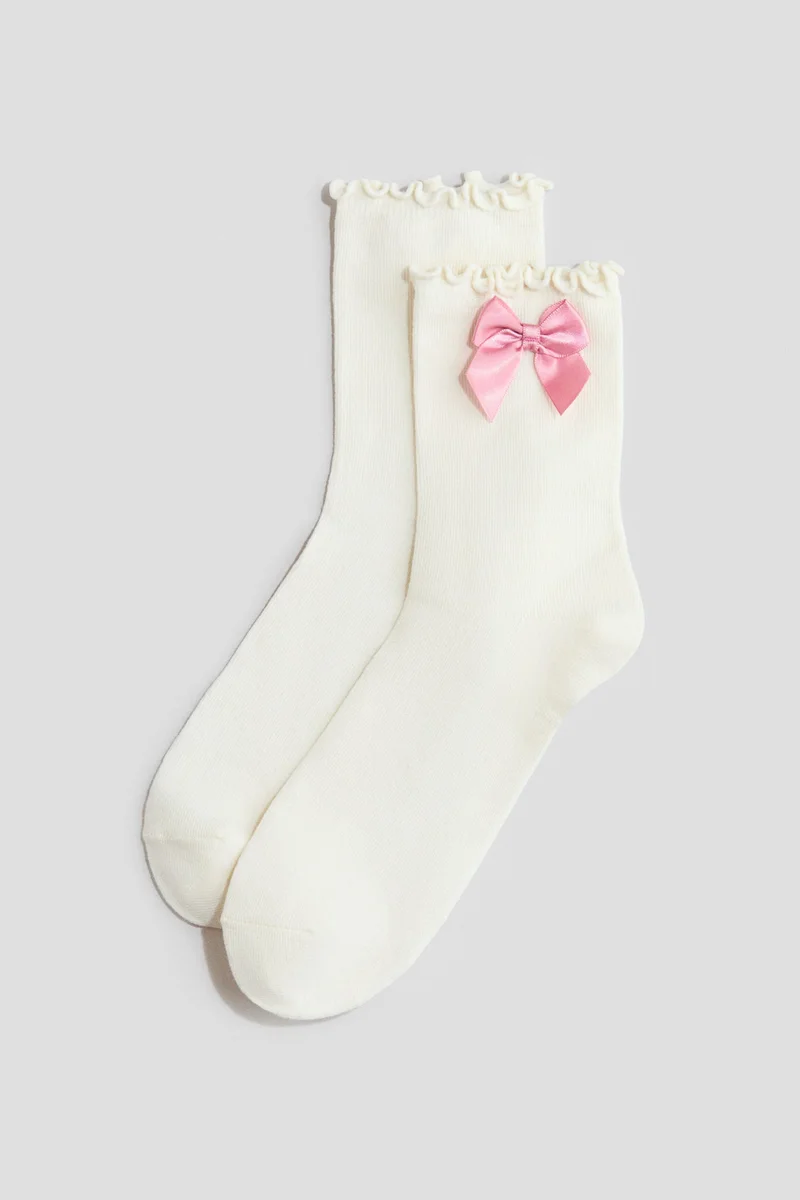 H&M 3-pack frill-trimmed socks