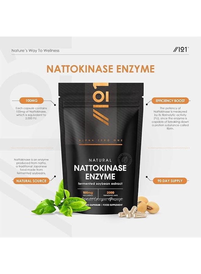 ALPHA01 Nattokinase Enzyme 100mg – Supports Heart & Circulatory Health, 90 Capsules - Image 5