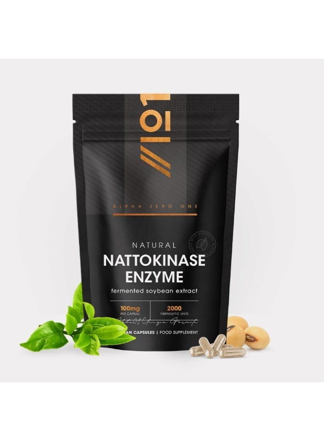 ALPHA01 Nattokinase Enzyme 100mg – Supports Heart & Circulatory Health, 90 Capsules - Image 2