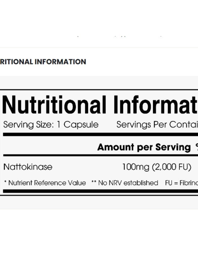 ALPHA01 Nattokinase Enzyme 100mg – Supports Heart & Circulatory Health, 90 Capsules - Image 3