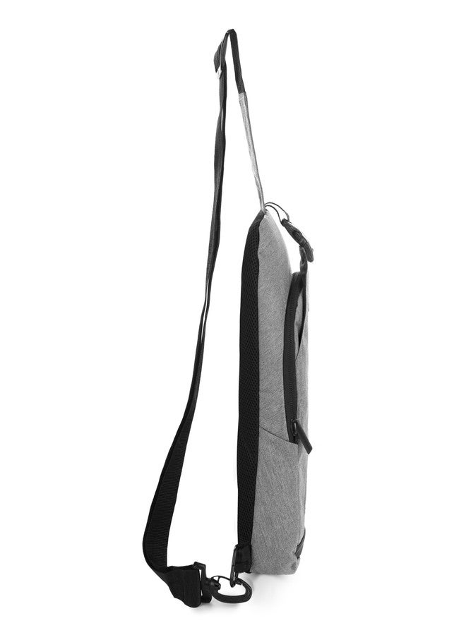 FAMEUS Unisex Sling Crossbody Chest & Shoulder Bag for Men, Women, Boys & Girls with Adjustable Strap for Comfortable Commuting Travel Outdoor Activities (Grey) - Image 4
